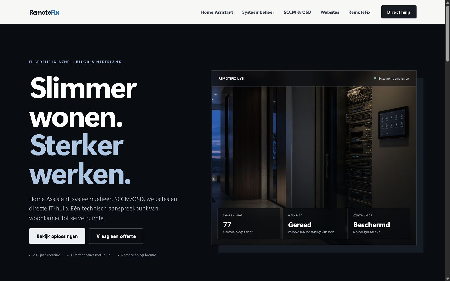 Website van RemoteFix als eigen praktijkcase