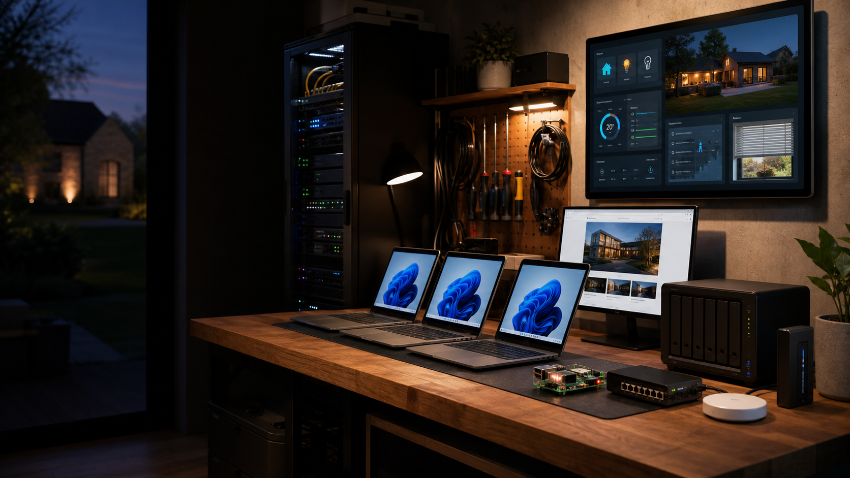 RemoteFix werkplaats met Home Assistant, servers, automatische Windows-uitrol, netwerk, NAS en webbouw